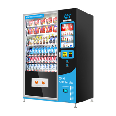 GS Cold Drinks Big Touch Screen Spring Type Drink Snack Vending Machine Support Custom