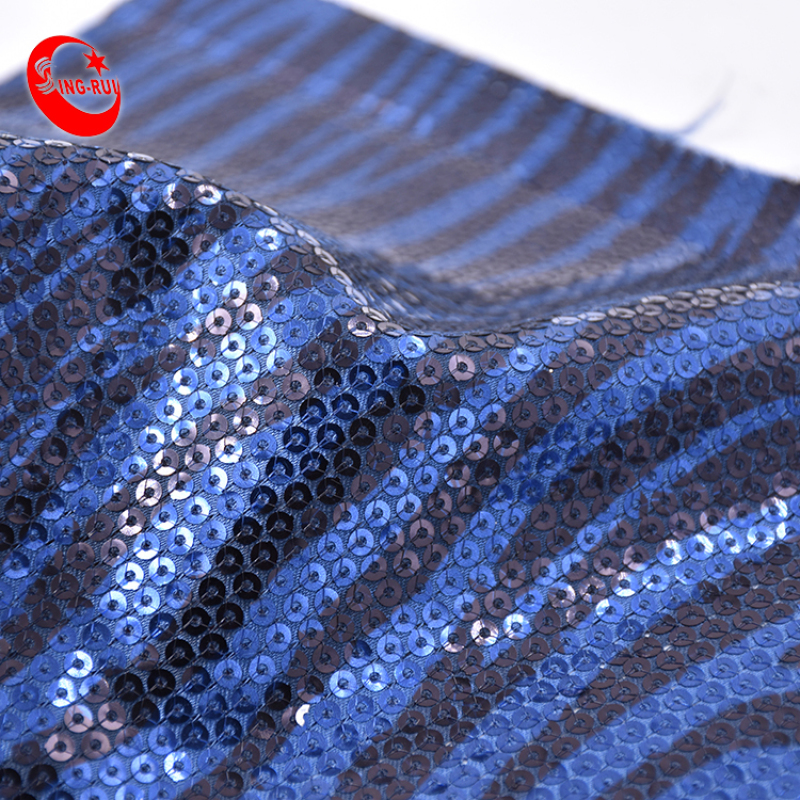 Hot Selling Textile Wave Sparkling Competitive Price Reversible Sequin Fabric Online  For Shoe Bags Dress Garment Wedding