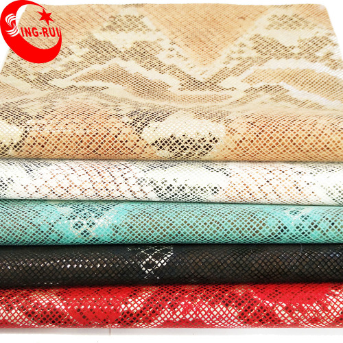 Good Quality Stamping Snake Pattern Double-faced Flocking Fabric
