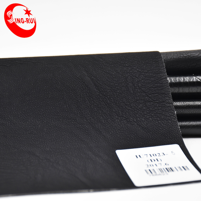 Black pu leather Soft Synthetic leather for garment sell to Colombia