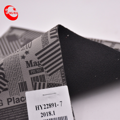 Tela de cuero sintético del modelo del periódico que graba en relieve el cuero de la PU para hacer bolsos