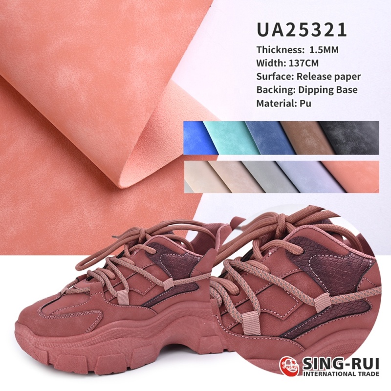 Manufacturer 1.5mm soft touch pu leather material for making shoes leather