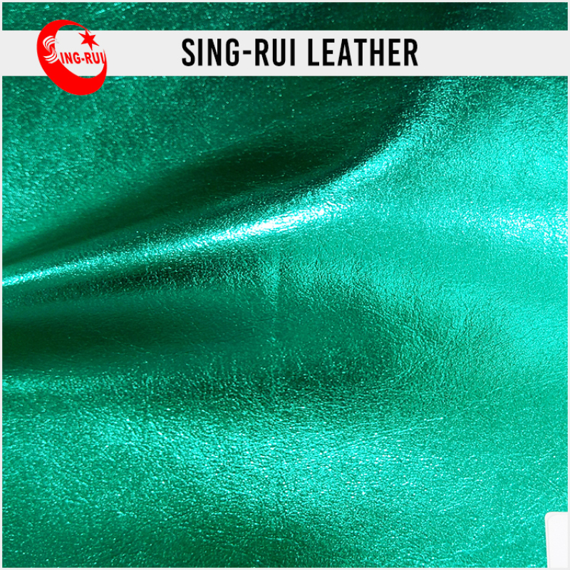 Multi-color Fashionable Foiled Pattern Synthetic Leather Microfiber Material