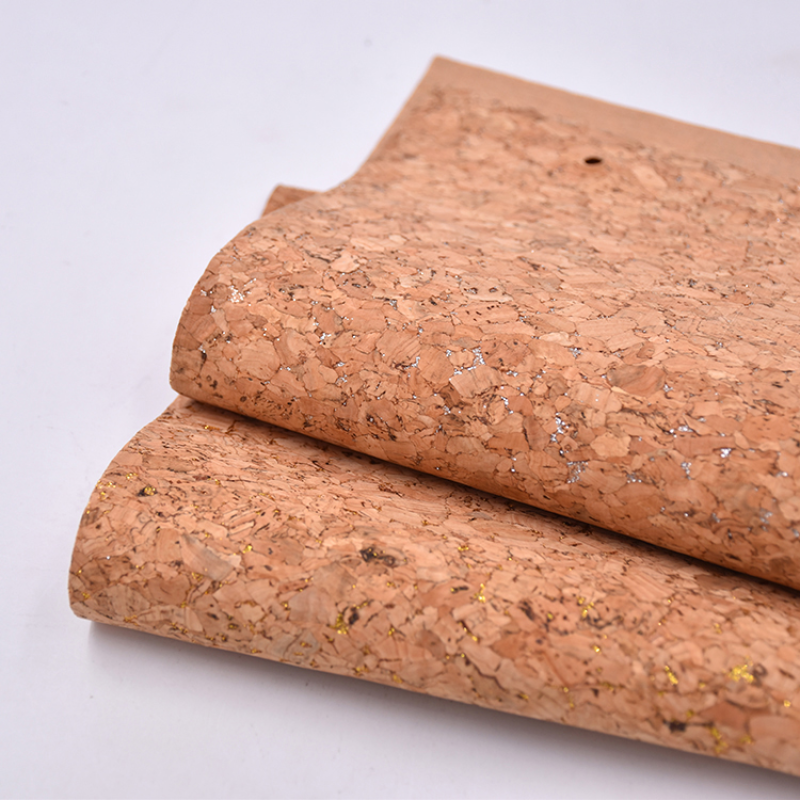 High quality portugal Natural cork fabric no harmful Portugal bag wallet recycle pu vegan natural cork sheet leather