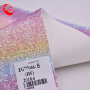 Colorful Rainbow Glitter Decorate Fabric Leather For Make Shoes