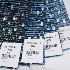 En stock Hight Quality Printed Custom Colored Beautiful Stretch Denim Jeans Proveedores Fábrica de telas para jeans
