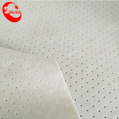 Cuerina Sintetica Para Calzado Punching Pu Flock Synthetic Leather Material For Shoes