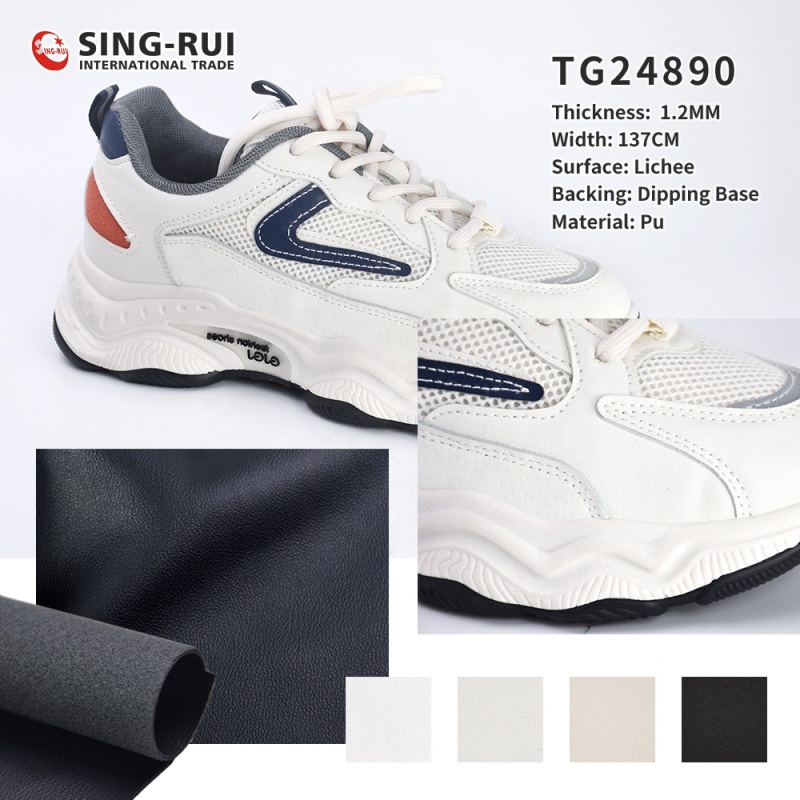 manufacturer wholesale breathable pu space synthetic leather for male boot/sport shoes