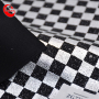 Colorful Square Black White Colour Design Shiny Fine Velvet Glitter Synthetic Pu Leather Fabric For Making Shoes Bags
