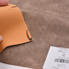 China Factory Pu Suede Faux Leather Dos tonos Cera Sensación Cuero sintético de moda para calzado de invierno