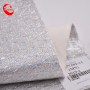 High-Fashion geometric pattern Glitter Sparkly Shiny Synthetic PU Faux Leather Fabric For Bags shoes bags