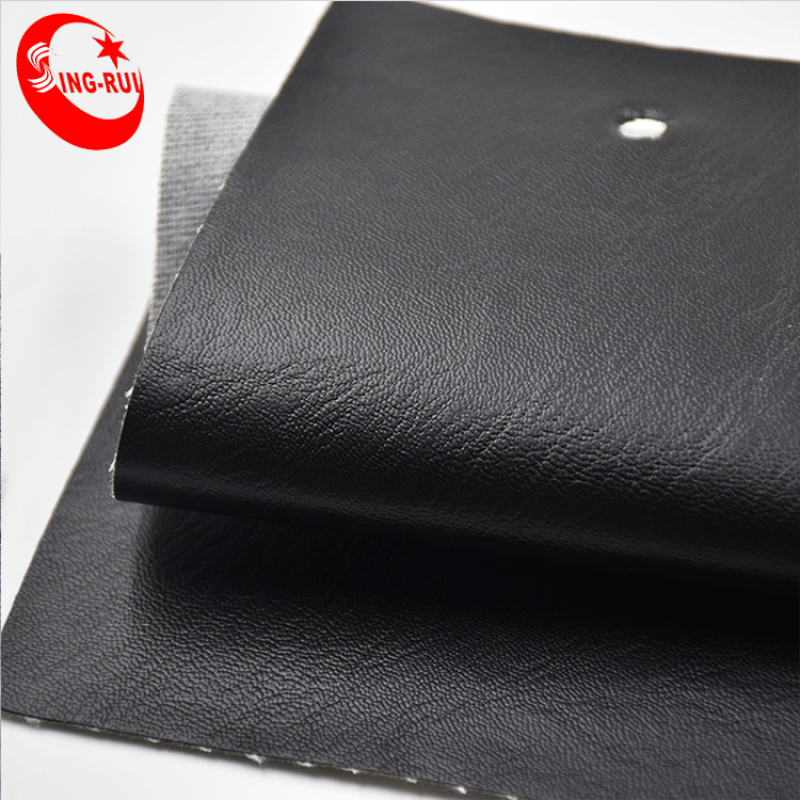 Black pu leather Soft Synthetic leather for garment sell to Colombia