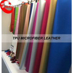 Cuero sintético del zapato de la microfibra de la película de TPU del lustre de seda recientemente popular