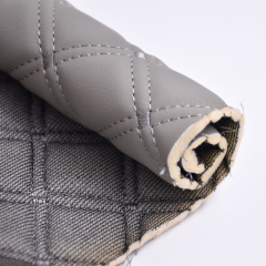 Дизайны Бесплатный образец разработки Вышивка Виниловая ткань Пена 5-6см Искусственная кожа ПВХ для автомобильного напольного коврика
