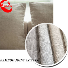 High Quality Colorful Eco-Friendly Bamboo Joint Pattern Imitation Linen Look Sofa Upholstery Fabric