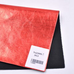 Изготовленная на заказ ткань кожи ПУ фильма Нововен цвета мягкая металлическая взрывая синтетическая для ботинок или сумок