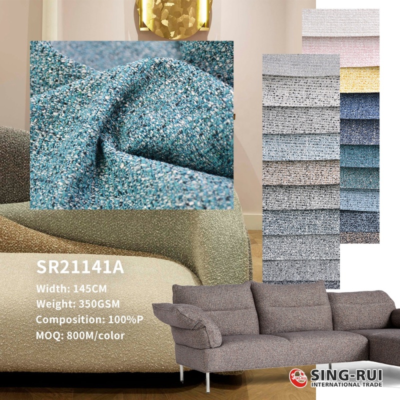 Home textile materials 100% polyester textile cushion pillowcase sofa fabric for bedroom sofa