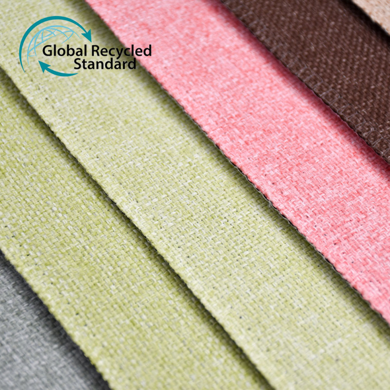 Multi-Colors Grs 100% Eco Friendly Repreve Recycled Polyester Upholstery Furniture Dyed Sofa Fabric For Home Textile
