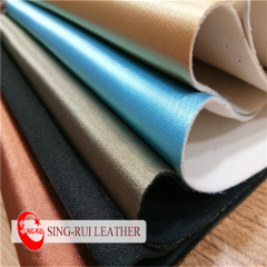 Smooth Satin Fabric PU Leather for lady shoe popular products