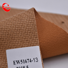 Weave Pattern PU Cotton Synthetic Leather Fabric