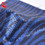 2021 Custom High Quality French Shining Luxury Stripes Gradient Knit Embroidery Mesh Sequin Lace Fabric For Dress