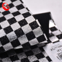 Colorful Square Black White Colour Design Shiny Fine Velvet Glitter Synthetic Pu Leather Fabric For Making Shoes Bags