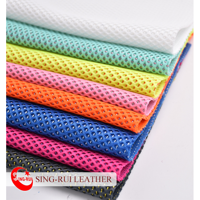 Colorful Breathable Polyester 3D Mesh Fabric for Running Sports Shoes