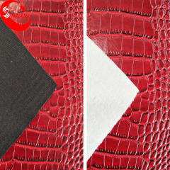 Proveedor de China en relieve cocodrilo patrón Croc PVC Material Bolsa de tela de cuero