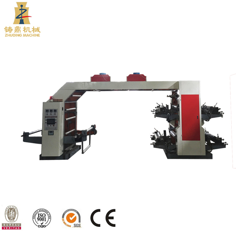 High speed PLC control 8 colors flexographic printing machine