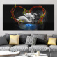 Canvas Painting Animal Wall Art White Swan Posters and Prints Living Room Home Decoration Painting