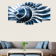 Modern frameless metal mechanical engineering printing wall art home decoration 5 living room pictures