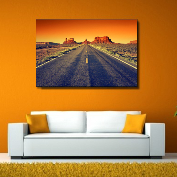 New Style adult home decoration crafts wall art printing highway landscape canvas printing painting