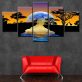 Modern 5 Frameless Canvas African Prairie Animal Painting Printing Wall Art Home Decoration 5 Living Room Picture
