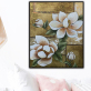 Handmade  Texture Oil Painting View White flowers Abstract Art Wall Pictures  Decoration