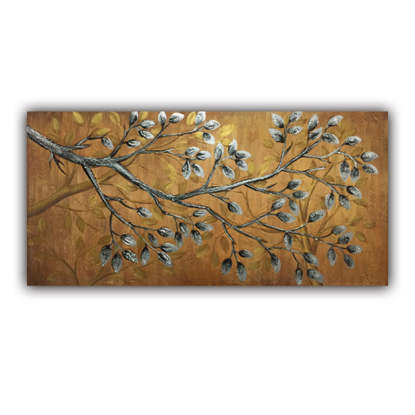 Art Fabric Canvas Pure Hand Painted Abstract heavy oil flower branch canvas oil paintings for Living Room Decor