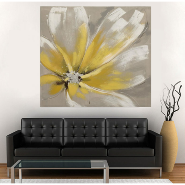 Popular Modern  Flower Handmade Canvas Art Oil Paintings Abstract Wall Decor Pictures For Hotel Decor