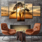 Modern 5 Frameless Canvas Sunlight Through Fog Printing Wall Art Home Decoration 5 Living Room Picture