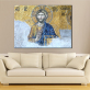 Jesus God Believes In Christian Arabic Numerals With A Yellow Blue Background Home Wall Decoration Abstract Canvas Oil Painting