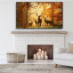 Decorative family painting, home hotal decor canvas painting, forest deer picture modern wall art painting