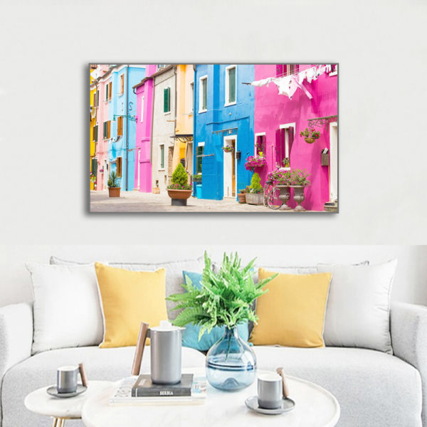 Living room wall decor home decoration wall art painting, colorful countryside scenic printed canvas painting