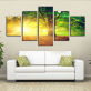 Pictures Home Decoration HD Printed Paintings Modular Posters Modern 5 Panel Sunshine Landscape Tableau Wall Art Canvas