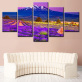 Modern Frameless Canvas Snow Mountain Purple Lavender Beauty Print Wall Art Home Oil Painting Decoration 5 Living Room Pictures