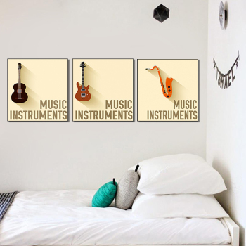 wall decor Modern Musical instrument poster print letter painting canvas Art giclees prints Home Wall Decor nordic home decor