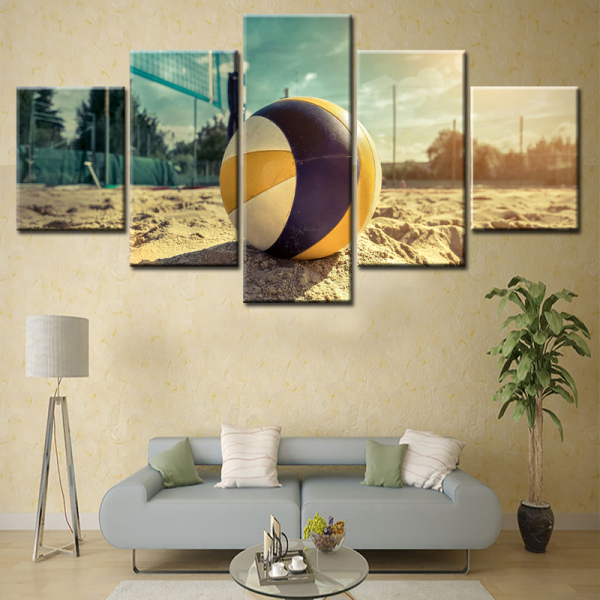 modern 5 panels printed canvas art work football pictures wall decor pictures