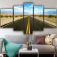 Modern   Canvas 5 Panel Road extension Expressway scenery Wall Art Poster HD Print Painting Modular Pictures