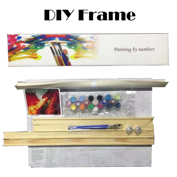 Frame Christmas Snow DIY Painting By Numbers Landscape Modern Wall Art Picture Hand Painted Oil Painting For Home Art