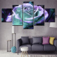 5 panel canvas painting rose flower photo printing wall prints decorations for home interior wall art seven wall arts