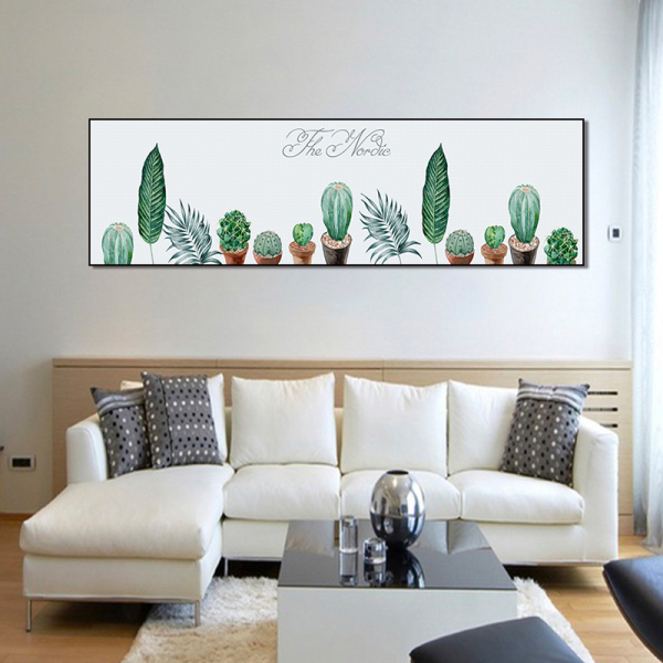 Modern Oil Painting Cactus Plant Art Home Decoration Living Room Art Painting Frameless
