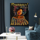 Africa hot sale  wall decorative portrait Fashionable black woman  beautiful hair frameless canvas oil painting wall painting