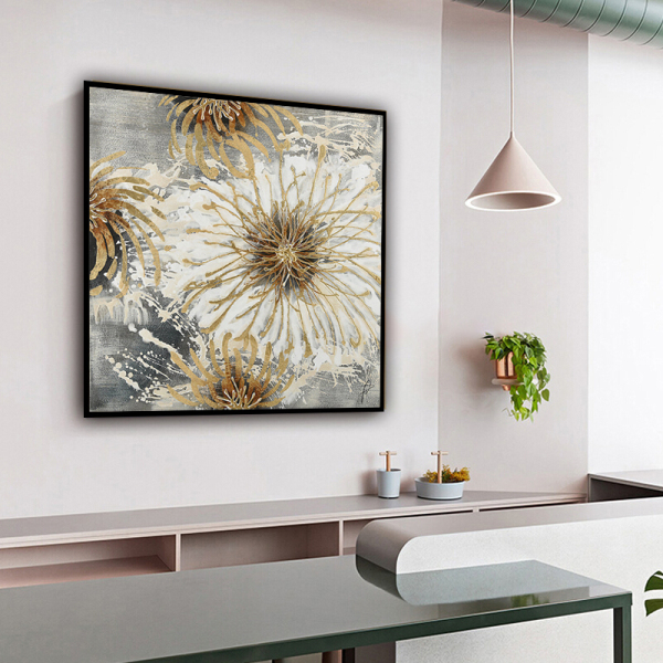 Flower Wall Art Hand Painted Modern Abstract Oil Painting On Canvas For Living Room Home Decor No Frame heavy Texture